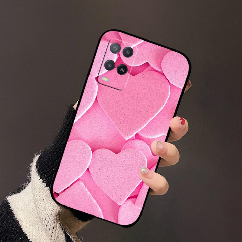 Чехол для Oppo A54 4G Черный Силиконовый Мягкий ТПУ Ударопрочный Чехлы для Телефона Для Oppo A54 Расписная Крышка Телефона CPH2239 Защитные Fundas