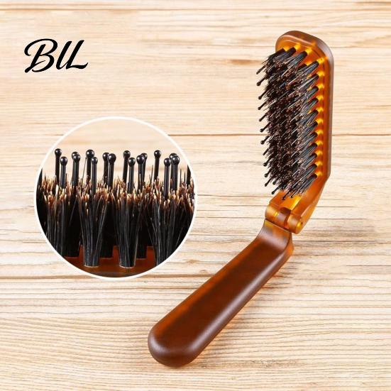 Daily Use Hair Styling Brush 1/2/3Pcs Boar Bristle Foldable Brush, Men Women Detangling Massage Scalp Portable Travel Comb for All Types Care