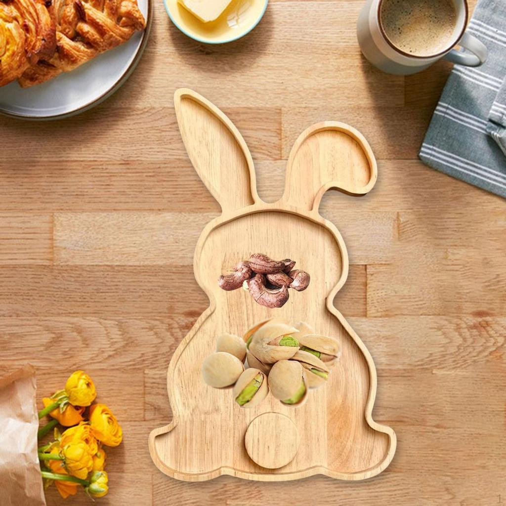Доска для мясных блюд в форме кролика, пасхальный кролик для резки конфет, пасхальная деревянная сервировка