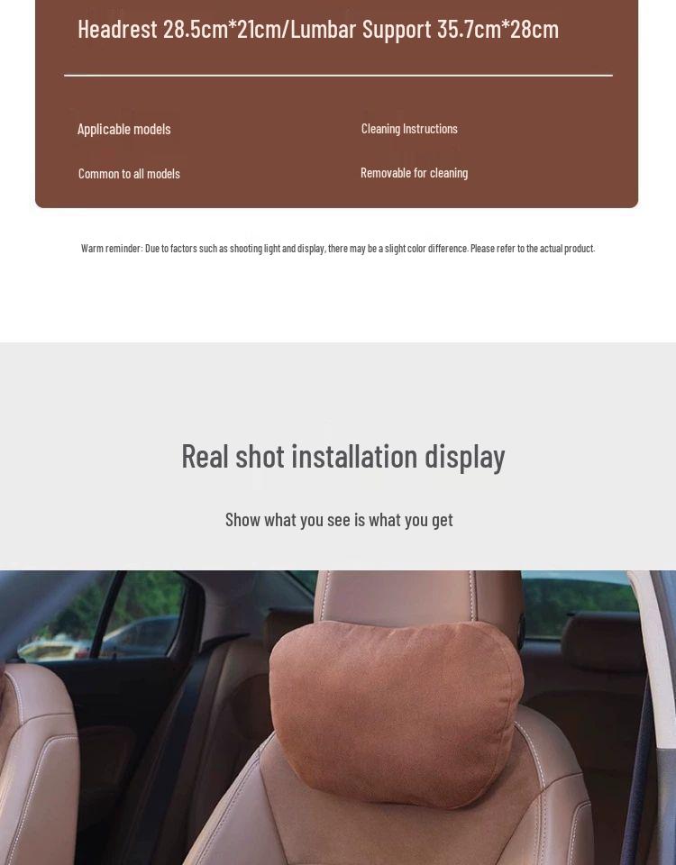 Compatible Headrest & Lumbar Support Cushion for Infiniti Q50L, QX50, QX60, Q70L