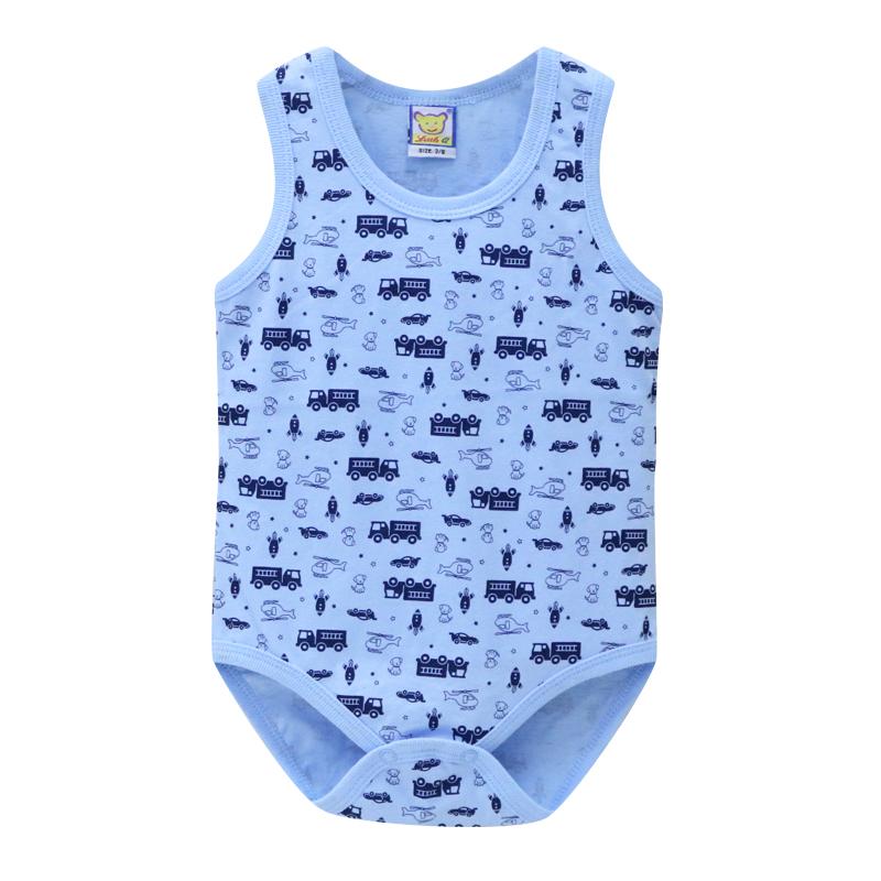 Boys Clothes 100% Cotton Bodysuits Baby Summer Romper Girls Sleeveless Clothing
