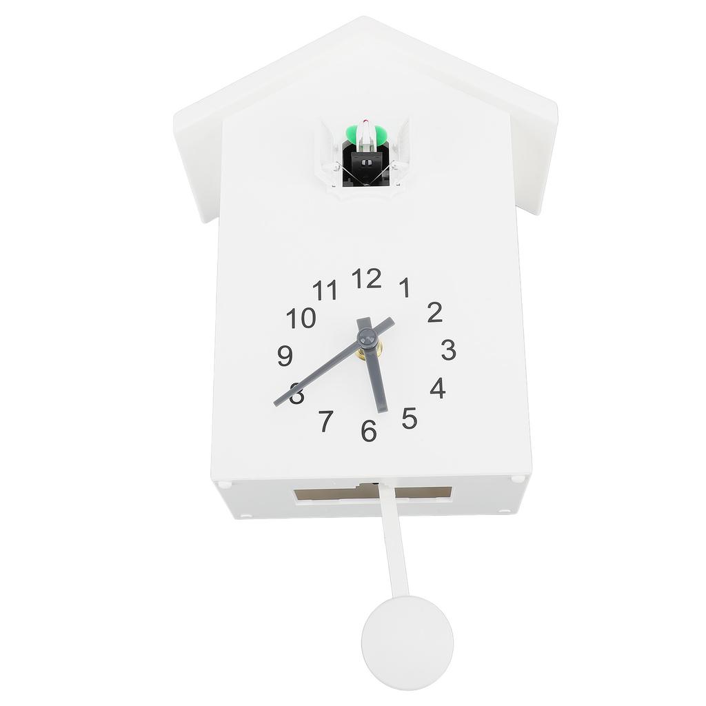 Bird House Wall Clock Bird Voice Call Nordic Style Bird House Pendulum Wall Hanging Clock for Office Bedroom Living Room