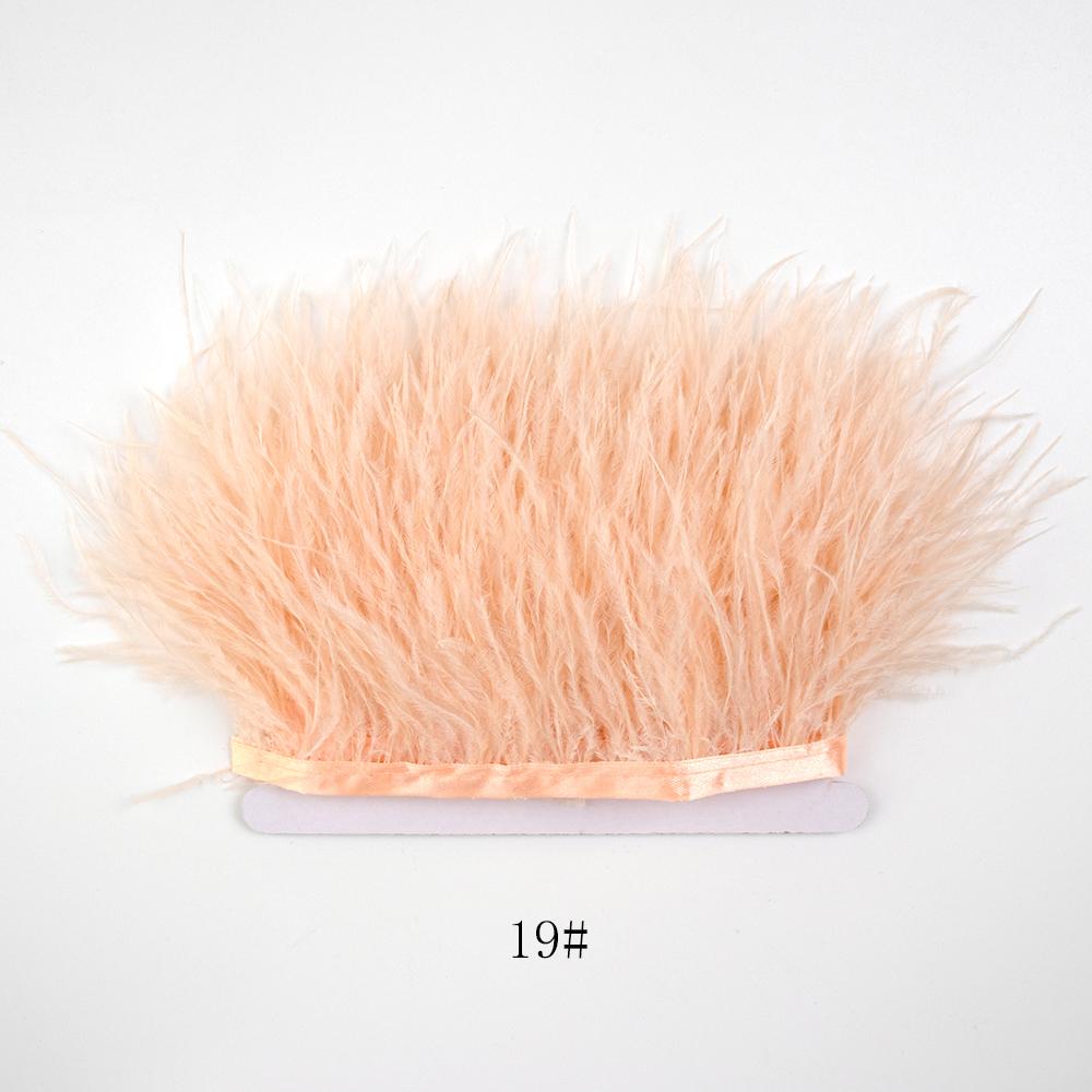 Feather1M Натуральное Пушистое Оперение Страуса Отделка Белое Черное Перо Страуса для DIY Поделок Лента Свадебное платье Шитье Одежда Декор 8-10см