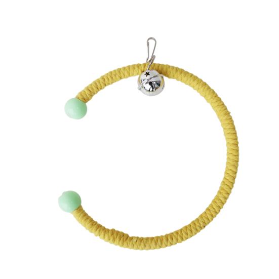 Игрушка-качалка с попугаем и игрушками для скалолазания, красочная хлопчатобумажная веревка, подвесная плетеная птица