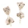 [L5021] - White 'Essentiel' Silver Earrings 4 Mm