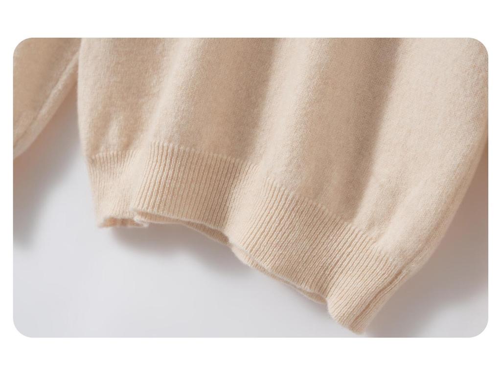 Premium Wool Polo Collar Sweater for Boys and Girls - Solid Color, Autumn/Winter Base Layer