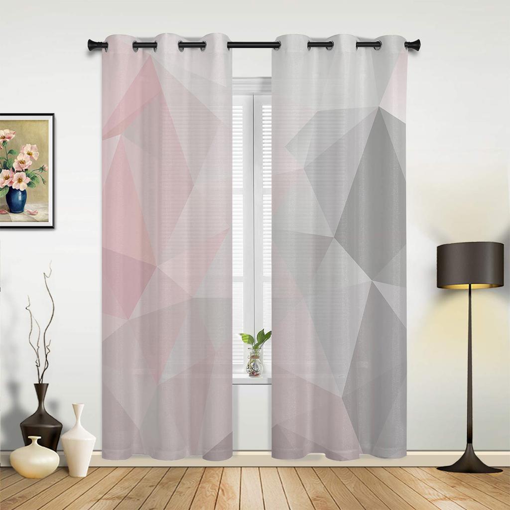 Оранжевый Треугольная Геометрия Оранжевые Шторы для Спальни Гостиной Шторы Кухни Детской Комнаты Оконные Шторы Современный Домашний Декор