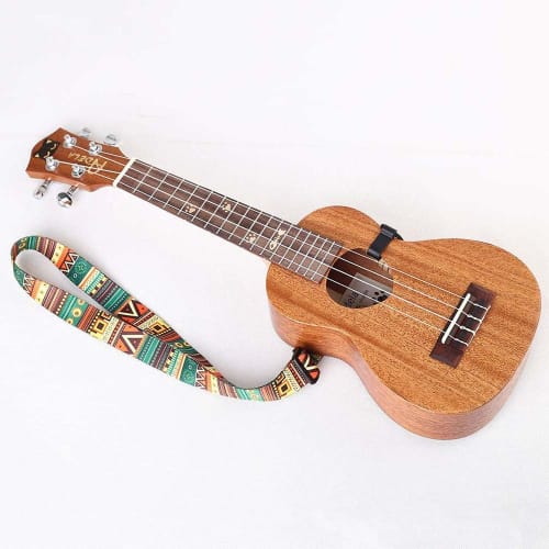 FUKUSHOP Ukulele Strap, Mini Guitar Strap, Ukulele Neck Strap, Hook Type, No Hole Drilling Required, Hooks Over the Sound Hole, Adjustable Length, Cut
