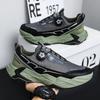 New Men'S Shoes Autumn Breathable Button Rotating Convenient Mesh Sports Outdoor Sports Leisure Running And Hiking Shoes