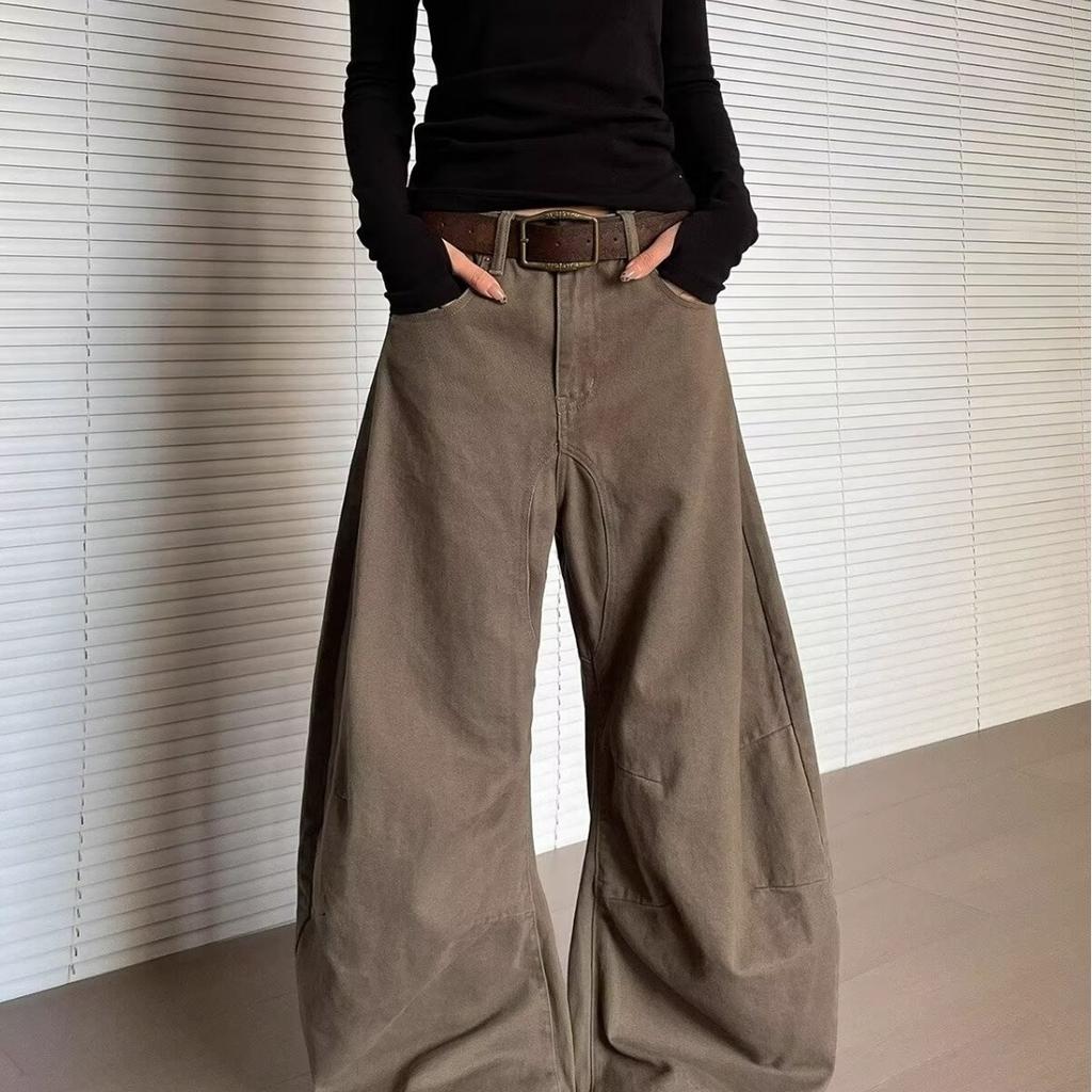 Женские американские ретро-джинсы Knife Edge Denim Y2K весна-осень джинсы свободные повседневные широкие брюки