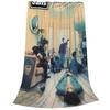Definitely Maybe Artwork Rock Band Albums Blanket O-Oasis Flannel Funny Warm Throw Blankets for Home Restaurant All Season