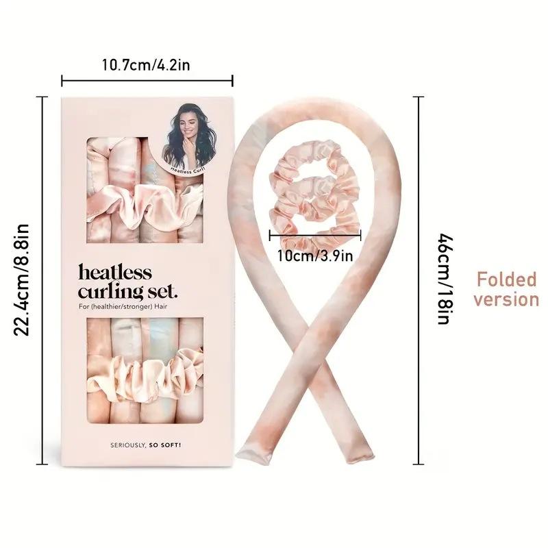 3 шт. Сатиновый галстук-дай ленивый артефакт для завивки без нагрева, без повреждения волос, парикмахерская, хлопковый наполнитель, плойка, подарок