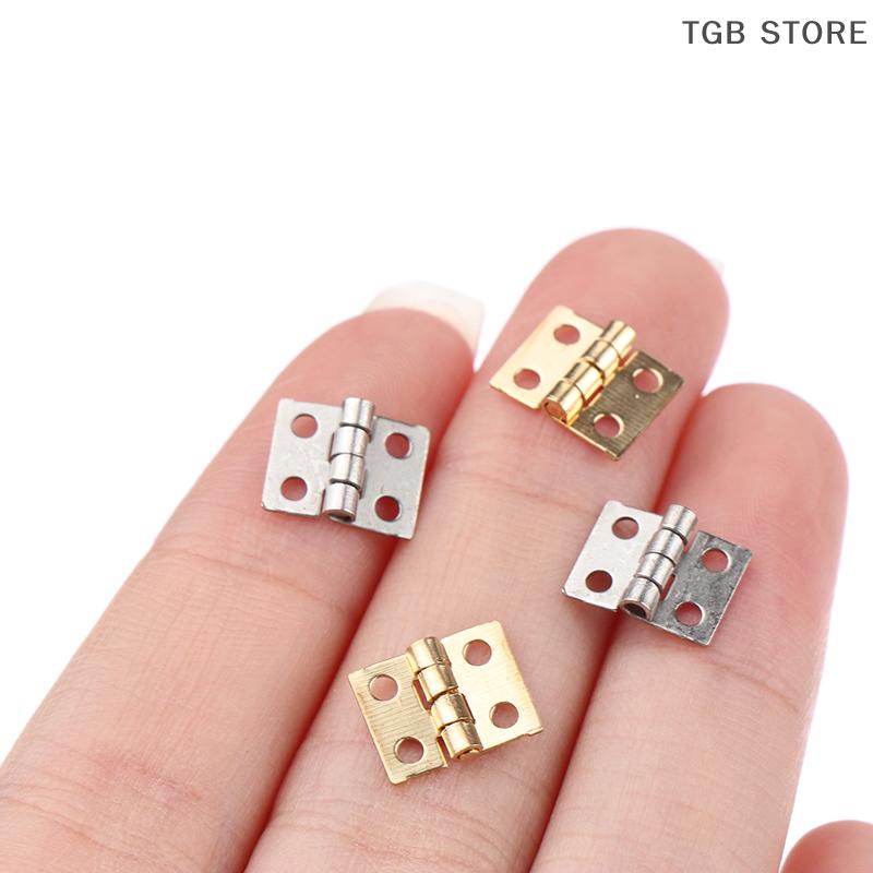 10Pcs Mini Brass Door Hinge Simulation Folding For 1/10 RC Crawler Car Trx4 1/14 Tamiya RC Dump Truck SCANIA 770S