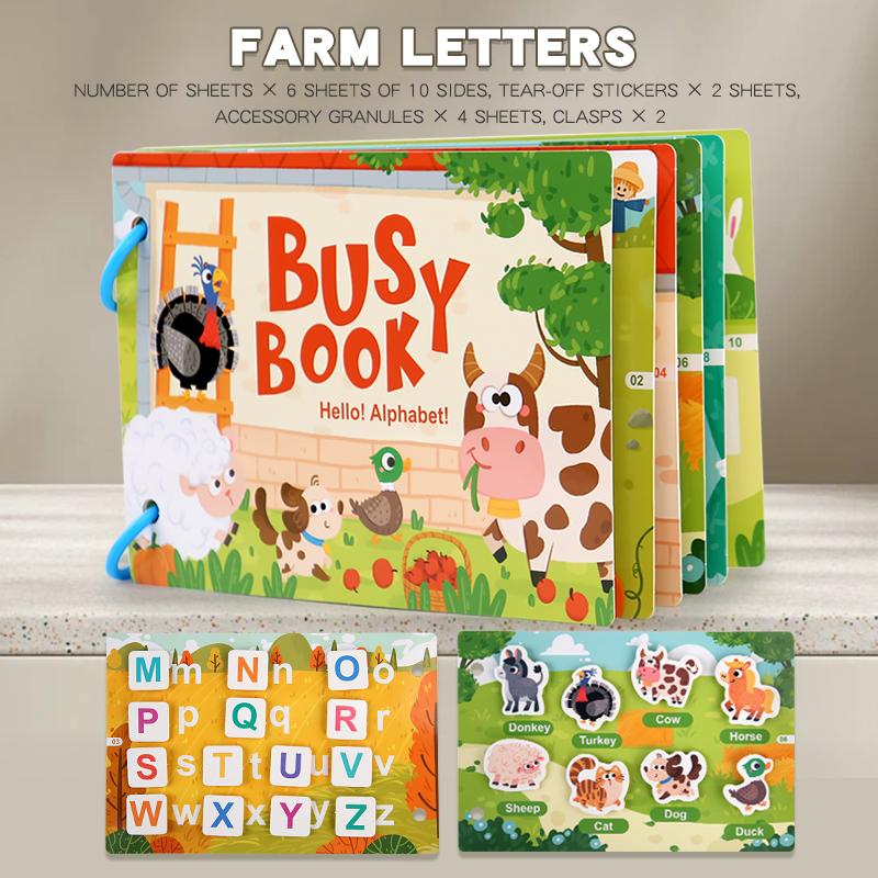 Montessori Baby Busy Book My First Quiet Book Paste Early Learning Education Toy Children Toy Matching Game for Babies