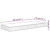 VidaXL Matelas à ressorts ensachés moyen 70x200 cm 372822