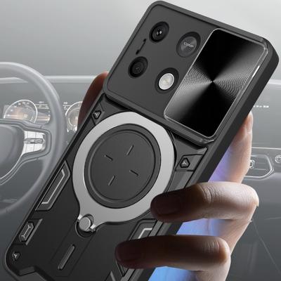 Для Xiaomi Redmi Note 14 13 Pro Чехол Магнитный Держатель Кольцо Броня Противоударные Чехлы для POCO X7 X6 M6 F6 F5 Задняя Крышка