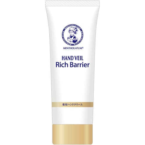 Mentholatum Hand Medicated Hand Veil for Cracked, Chapped and Rough Hands Hand Washing Water Work High Adhesion Barrier Formula Rich Barrier 70g