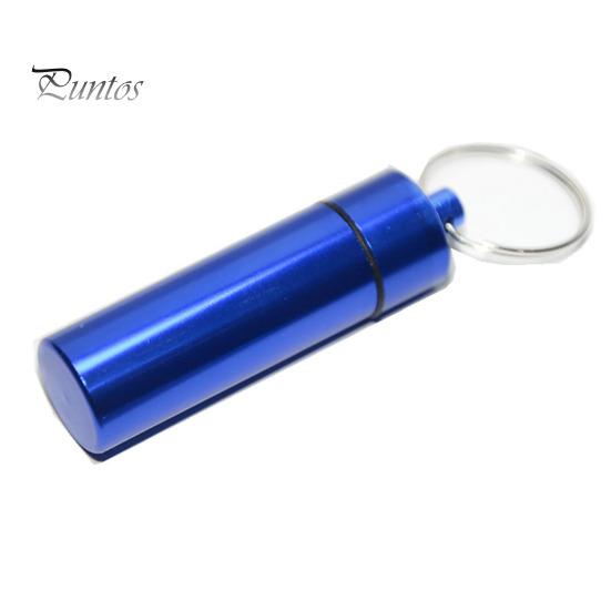 Портативная герметичная банка-брелок с винтовой крышкой из алюминиевого сплава, водонепроницаемая, с плоским дном, подвесная мини-таблетка, бутылка для хранения таблеток, контейнер, держатель, кольцо для ключей