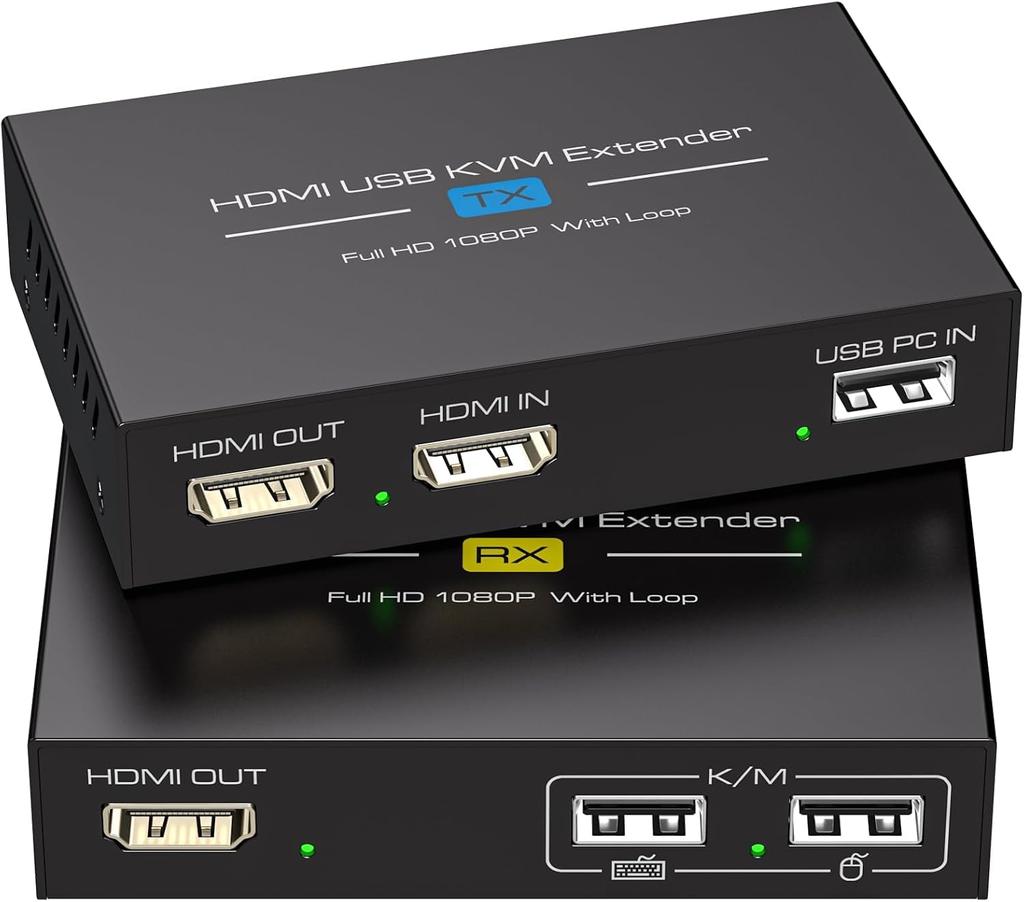 120M HDMI KVM Extender Extension HDMI 2 Output Distribution EX709 USB LAN Conversion Extender Simultaneous Output 1080P USB Output CAT6 CAT7 Ethernet