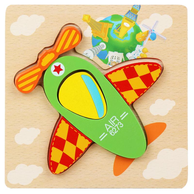 Children's 3D Wooden Animal Puzzle Board - Educational Toy for Early Learning
