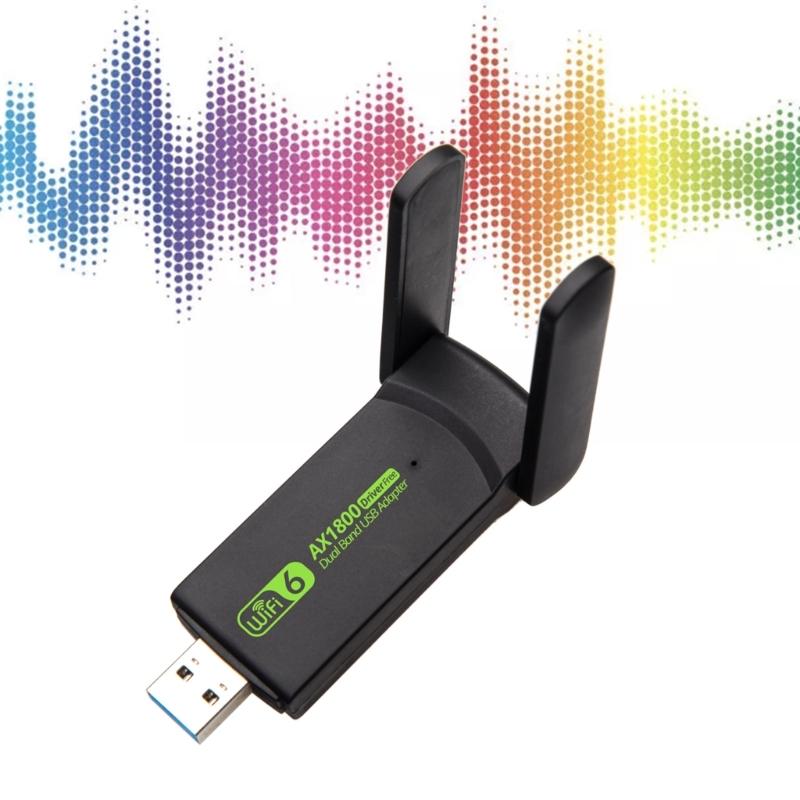 Двухдиапазонный беспроводной USB-адаптер AX1800, 1800 Мбит/с, карта для настольного компьютера, ноутбука, игровой Wifi6, приемник, передатчик