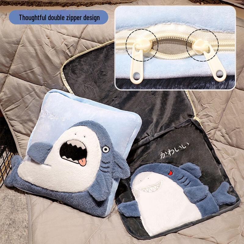 Ge You Shark 2-in-1 Transformable Pillow Blanket
