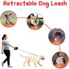 5m Retractable Dog Leash For Small Medium Dogs, One Button Break And Lock System, With Led Flashlight And Waste Bag Holder