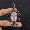 Tree Of Life Rose Quartz Pendant Copper Wire Wrapped Jewelry Rose Quartz Gemstone Jewelry Gift For Her Handmade Copper Wire Wrapped Pendant