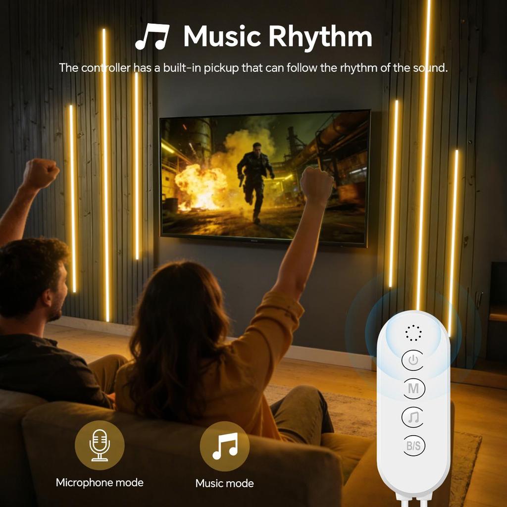 Bluetooth-приложение и RF-пульт, диммируемая COB LED неоновая лента для акустической деревянной реечной решетки, настенной панели для ТВ-фона и декора шкафа