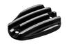 Motone MMU076 Bonneville T100 T120 Bobber Speedmaster Aluminum Die Cast Rib Black/Polish Master Cylinder Cap
