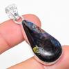 Фиолетовый лабрадорит ручной работы серебро 925 пробы подарок кулон 2,01" u1Y26