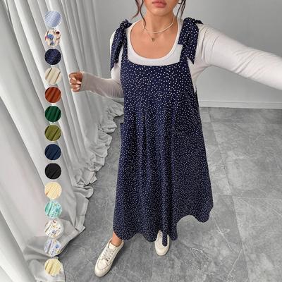 Осенне-зимнее женское платье больших размеров, элегантное, модное, однотонное, с халтером, цельнокроеное