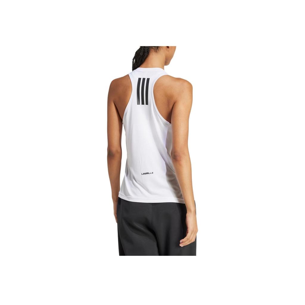 Adidas Les Mills Logo Design Versatile Sweat-Wicking Tank Top Women Tops White JM3687