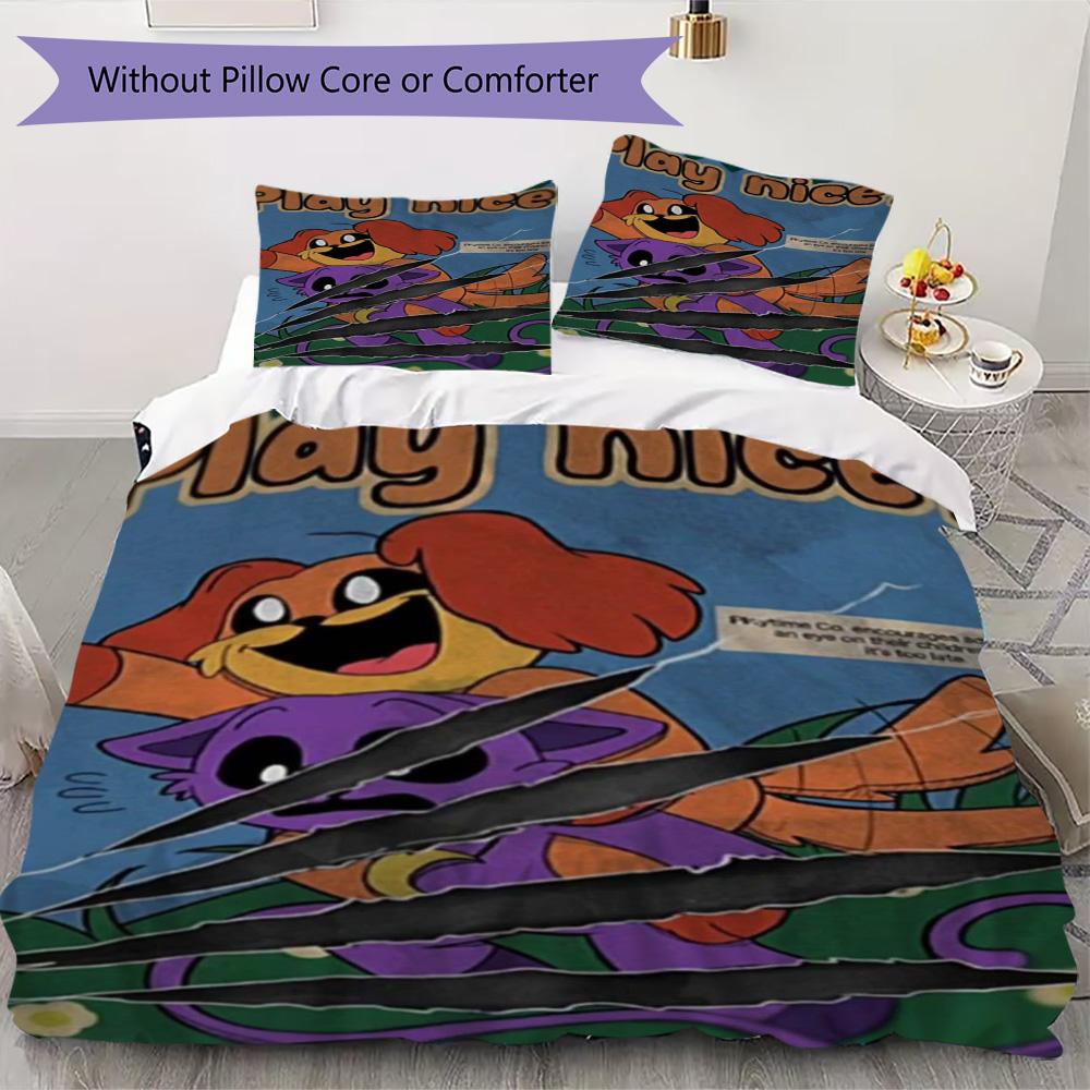 Cute Animals Pattern Bedding,Quilt Set Quilt Cover Pillowcase Home Birthday Gift (1*duvet cover+2*pillowcase,without core)ZSJT0917271