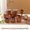 Japanese Jujube Wood Cup for Sake, Wine, Water, or Tea - Solid Wood Tumbler