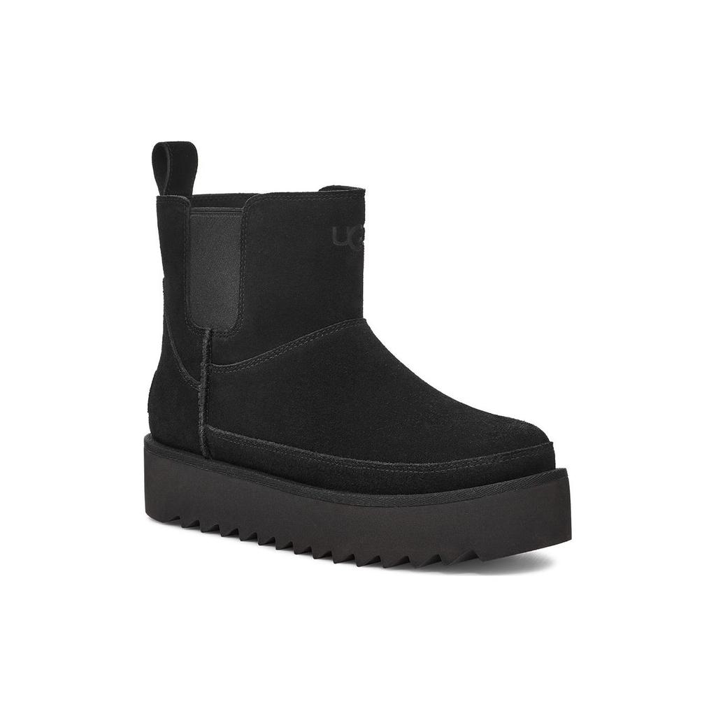 UGG Suede Round Toe Ankle Chelsea Boots Women Boots Black 1158051-BLK