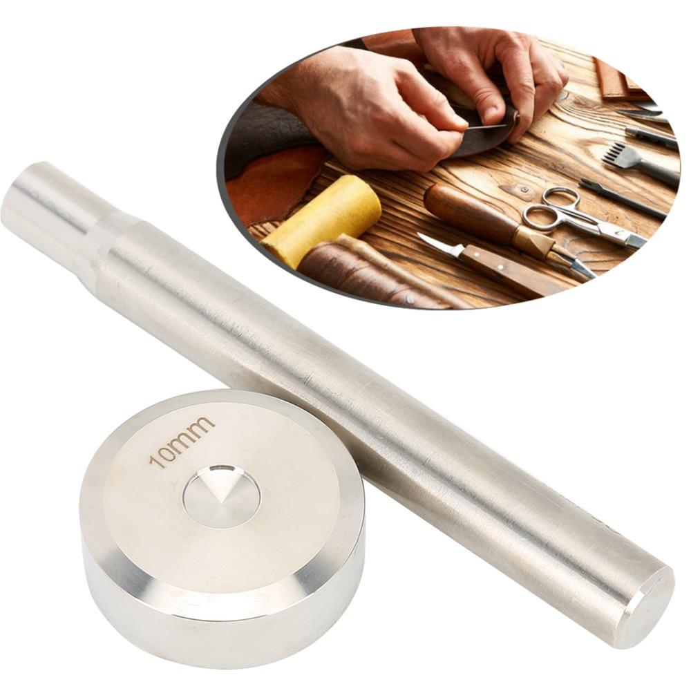 Stainless Steel Double-Sided Rivet Setter 10mm Size Button Installation Tool DIY Projects
