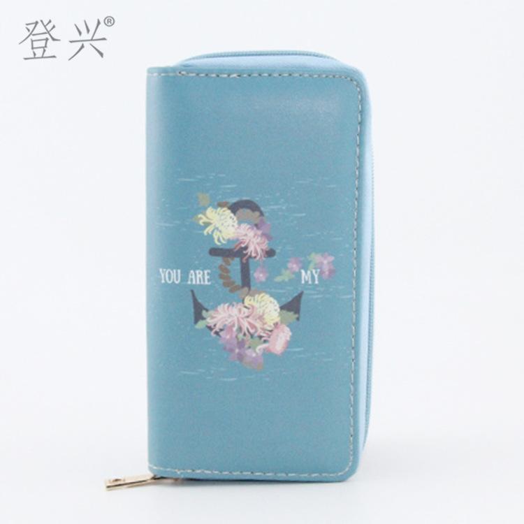 New Flower Leaves Ethnic Style PU Long Wallet, Clutch Bag