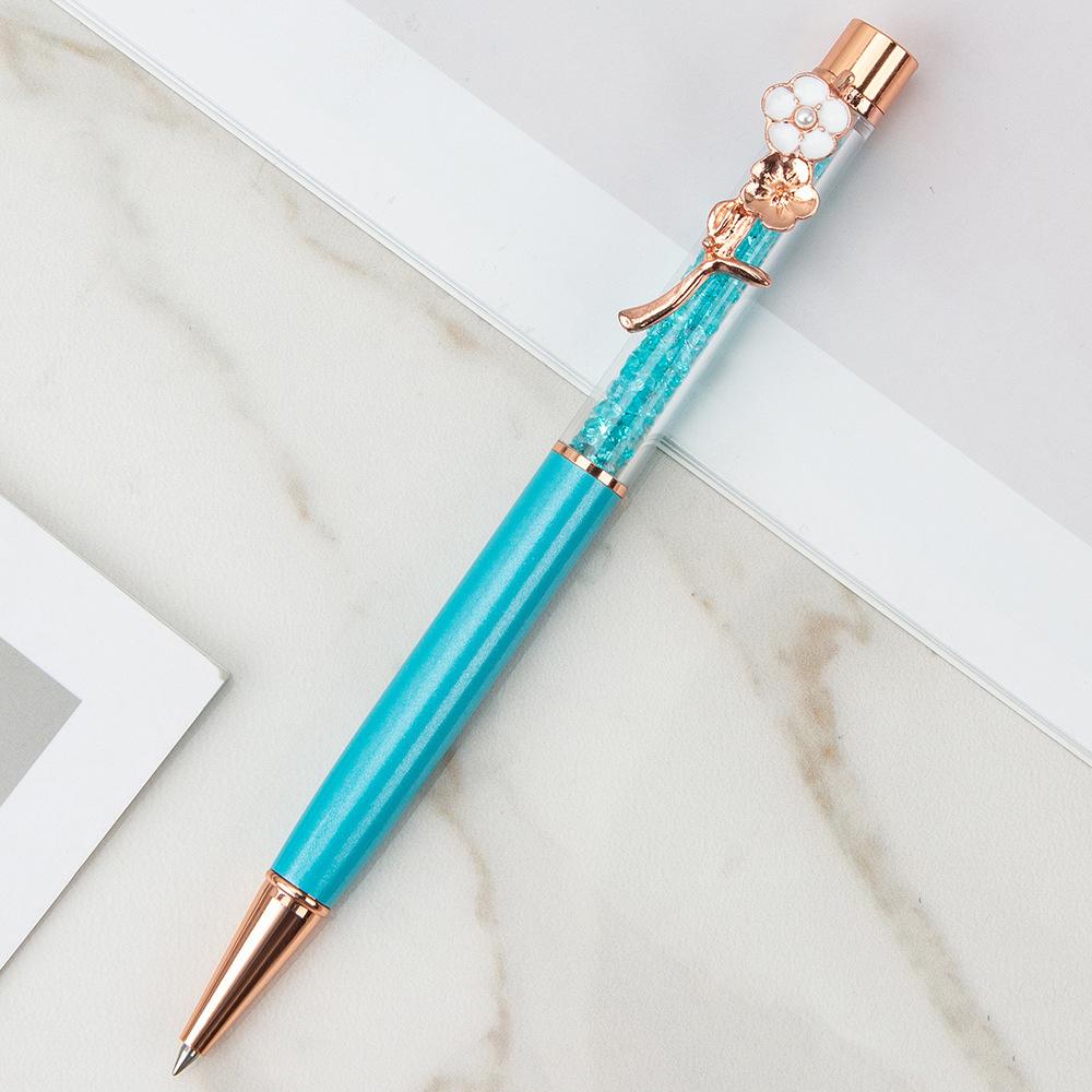 1 шт. шариковая ручка Lytwtw's Flow Oil Flower Wedding Metal Copper Quicksand Pen Office School Канцелярские принадлежности Rose Gold Gift