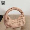 2025 весна новый тренд универсальная сумка-пельмень с узлом-вертушкой модная плетеная вручную сумка маленькая ручная женская сумка