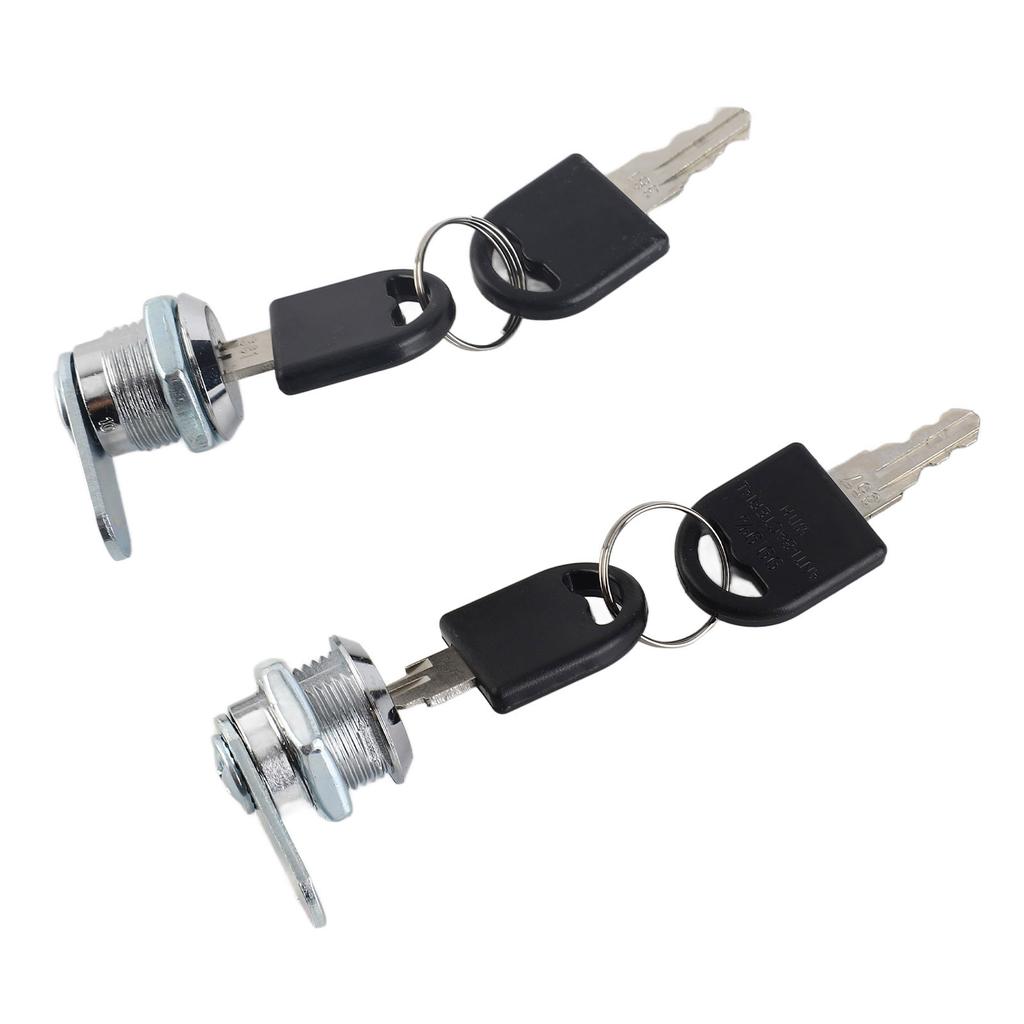 2pcs Cylinder Cam Locks Anti?Corrosion Secure Hardware with 4 Keys for Tool Box Drawer