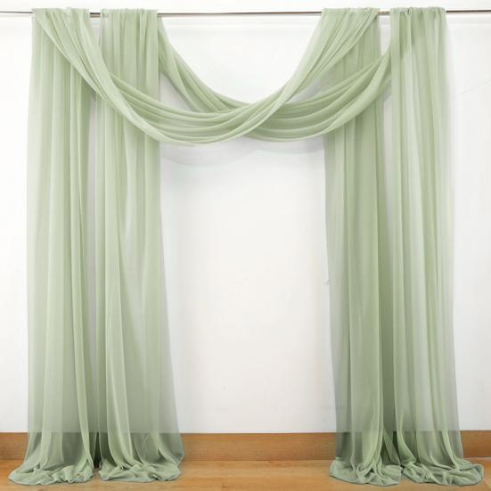 Wedding Arch Drape Curtain Draping Ceremony Reception Hanging Decoration Veil Seaside Background Decor for Banquets Engagements Parties