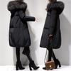 Winter Hooded Faux Women Warm Collar Coat Down Thick Loose Cotton Fur Jacket