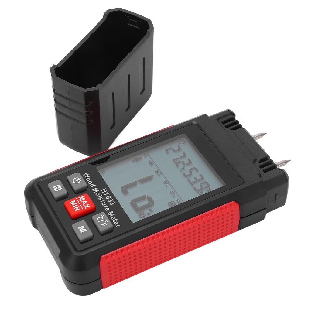 Деревообработчик Цифровой тестер Влагомер для древесины Детектор влажности дров для пиломатериалов Древесина Деревообработка Гипс Бумага Пол