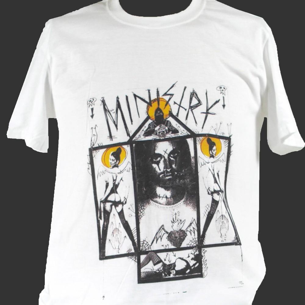 МИНИСТРИ ИНДУСТРИАЛЬНЫЙ МЕТАЛЛ РОК ФУТБОЛКА унисекс S-3XL