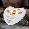 Cat Dog Memorial Stone Gravestone Cement Cemetery Sign Accessories for Shelf Decor Weather Resistant
