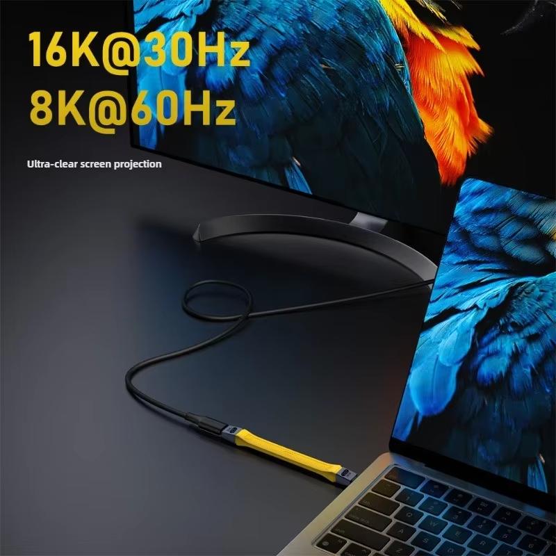 PD 240 Вт Type-C к Type-C для Thunderbolt 5 Полнофункциональный кабель для передачи данных Быстрая зарядка Вывод видео 8K Функциональная передача данных 80 Гбит/с