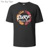 Surf Summer Printing Classic Cotton Tee Simple Round Neck Design Breathable Fabric Unisex Short Sleeve Top Men T-Shirt