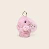 Bunny Plush Keychain With Flower Print For Bag Pendant Decoration Gift Kids