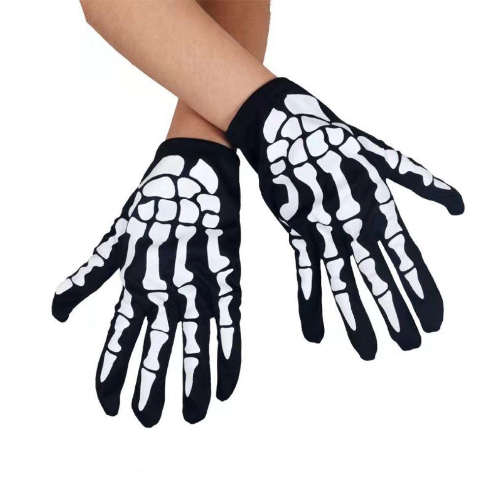 Props Cosplay Accessories White Skeleton Gloves Women Men Gloves Ghost Bone Mittens Halloween Party